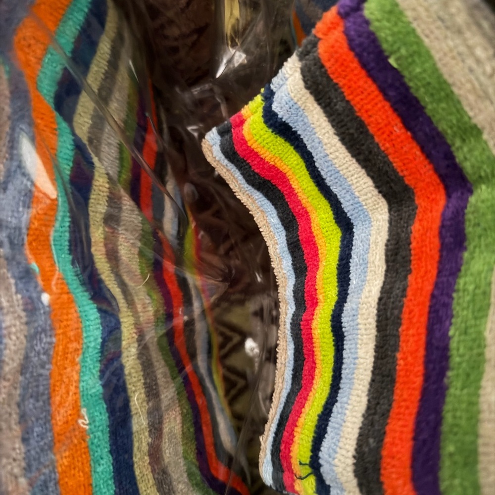 Patchwork Camo Tote Bag with Multicolor Straps Salvage Sacs - Picture 5 of 6